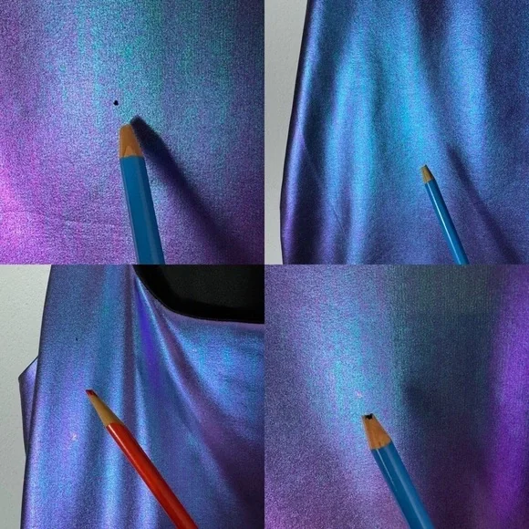 Akira metallic blue/purple shift futuristic romper size L - Picture 9 of 16